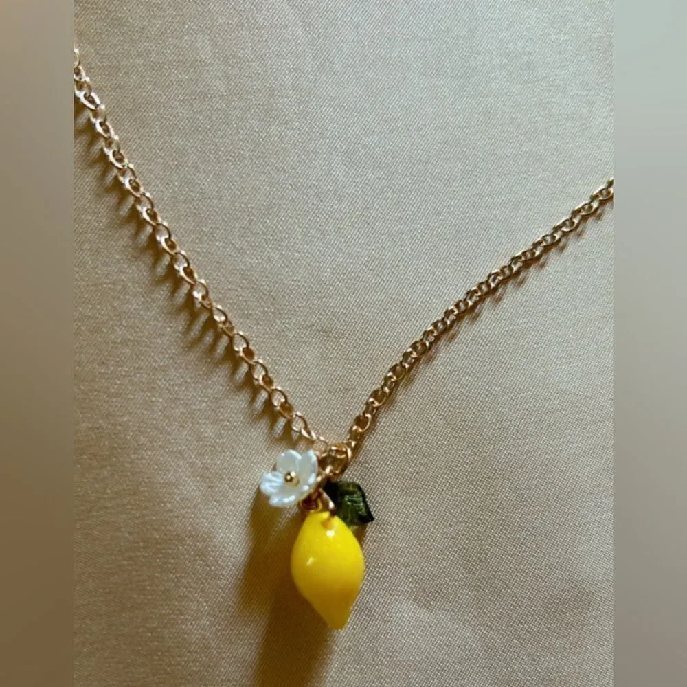 summery lemon necklace A441 - Picture 3 of 4